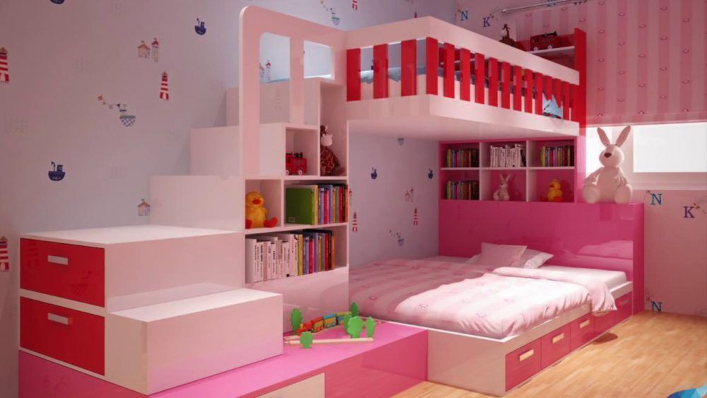 Gam màu hồng cho phòng ngủ bé gái – màu dành cho công chúa