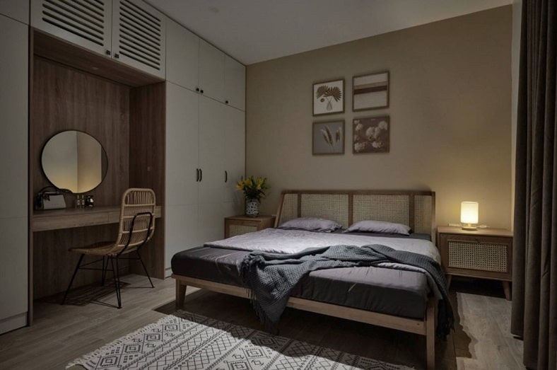 Phòng ngủ đảm bảo mát mẻ và hạn chế tối đa ánh sáng