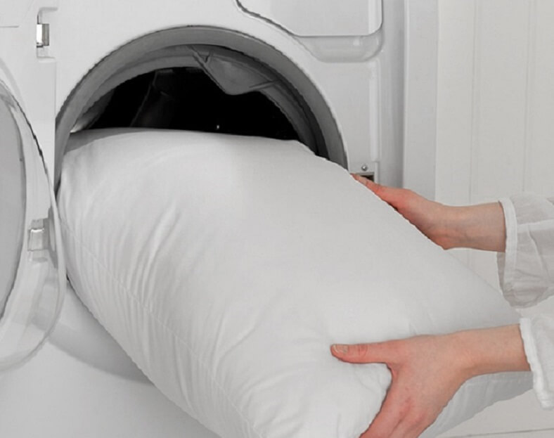 Giặt ruột gối bằng máy giặt