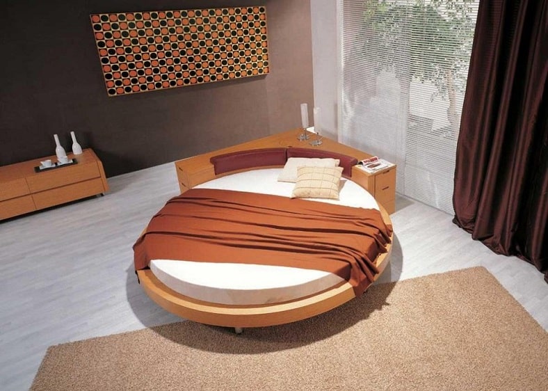 Giường gỗ tròn