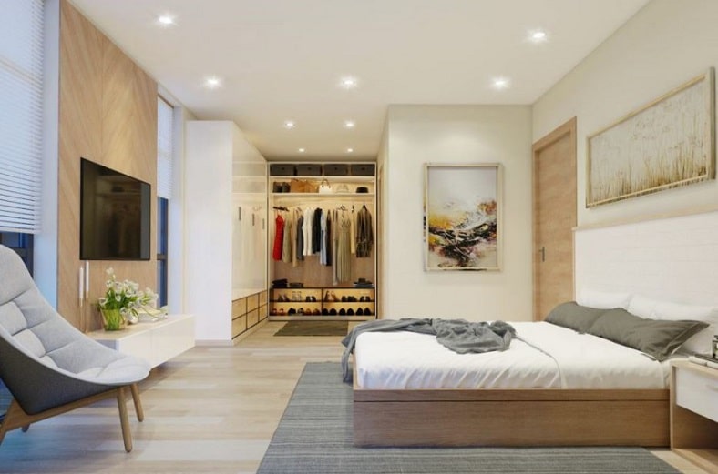 Mẫu phòng ngủ kiểu Hàn theo phong cách hiện đại