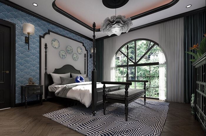 Phòng ngủ kiểu Trung theo phong cách hiện đại