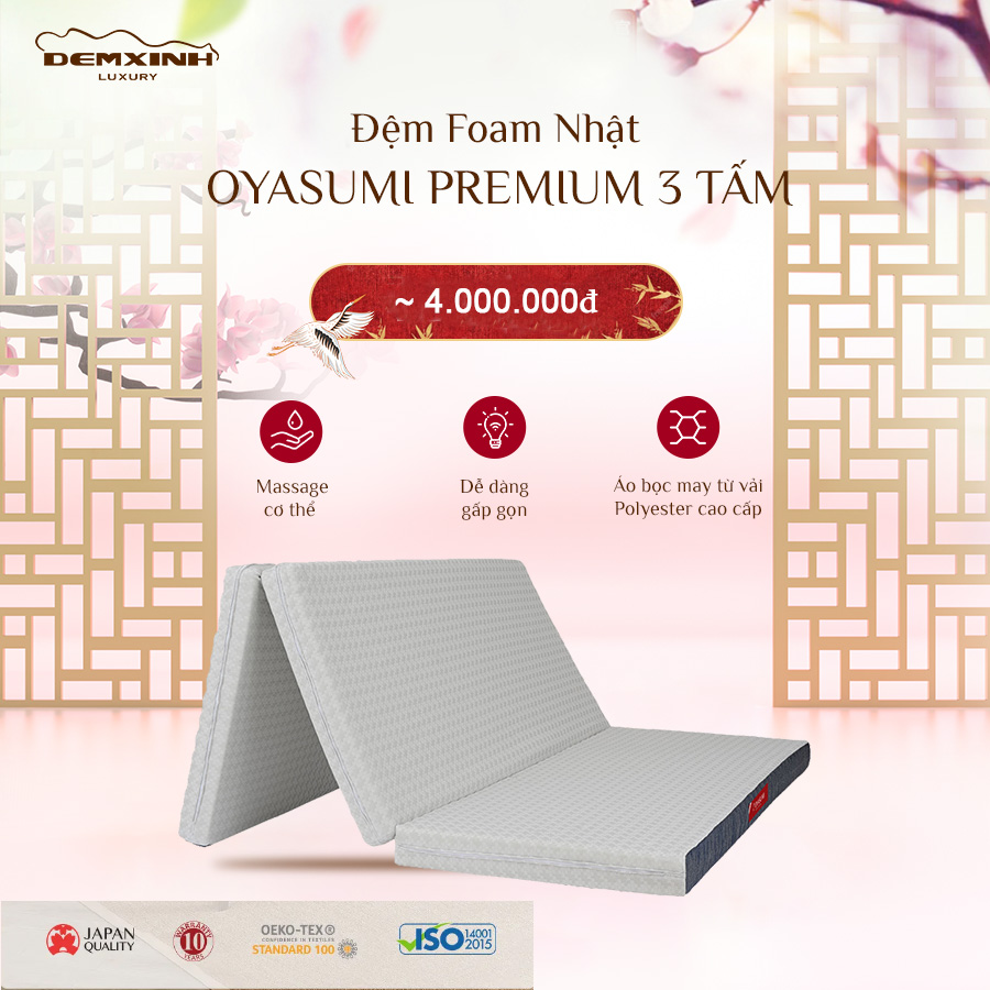 Đệm foam Oyasumi Premium được lựa chọn nhiều cho giường tầng