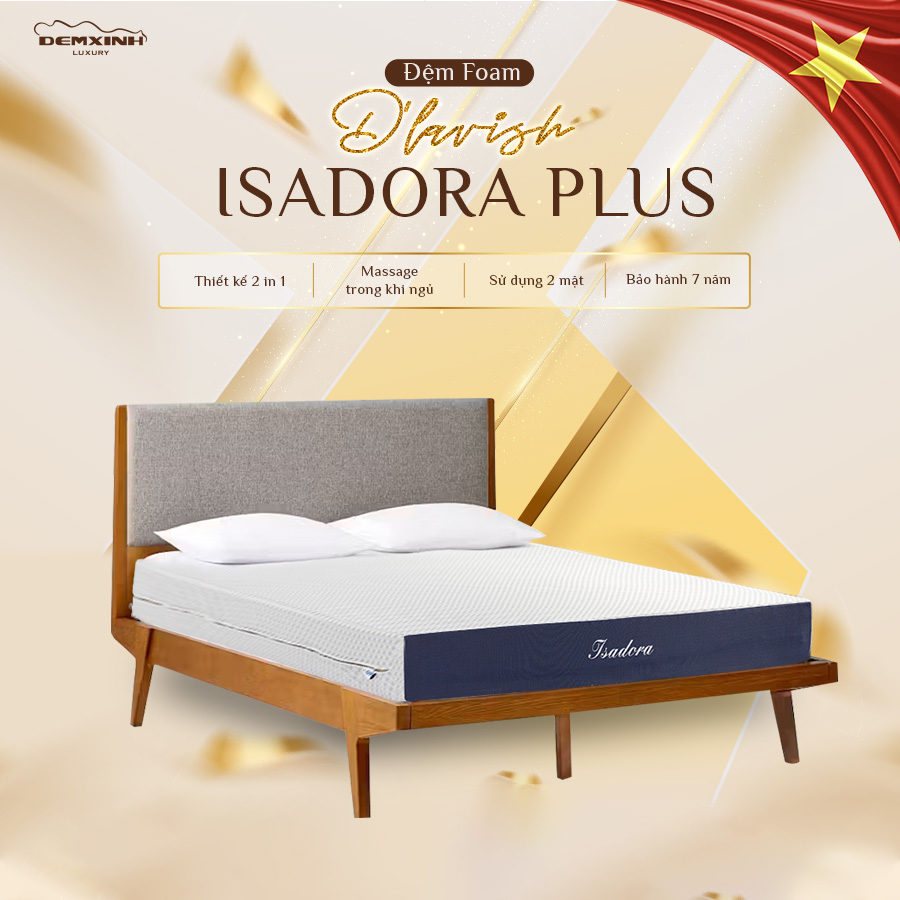 Đệm foam Isadora Plus lựa chọn nhiều cho giường King Size