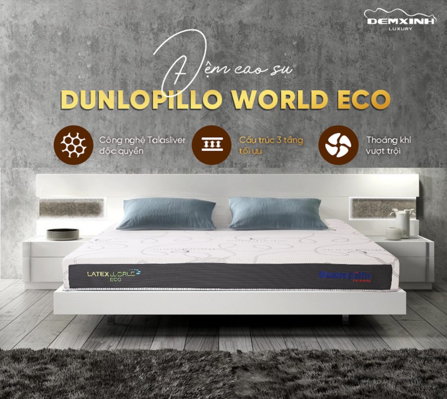 Nệm êm Dunlopillo Latex World Eco