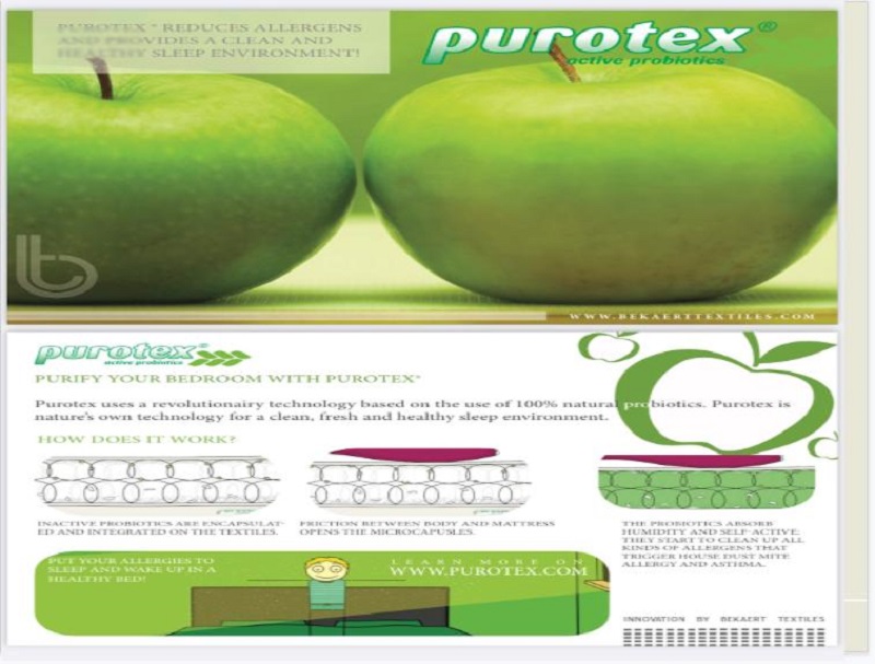 Vải Purotex giúp triệt tiêu nấm khuẩn, ngăn ngừa dị ứng